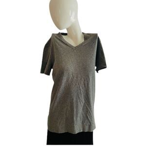 Theory Gray V-Neck Tee